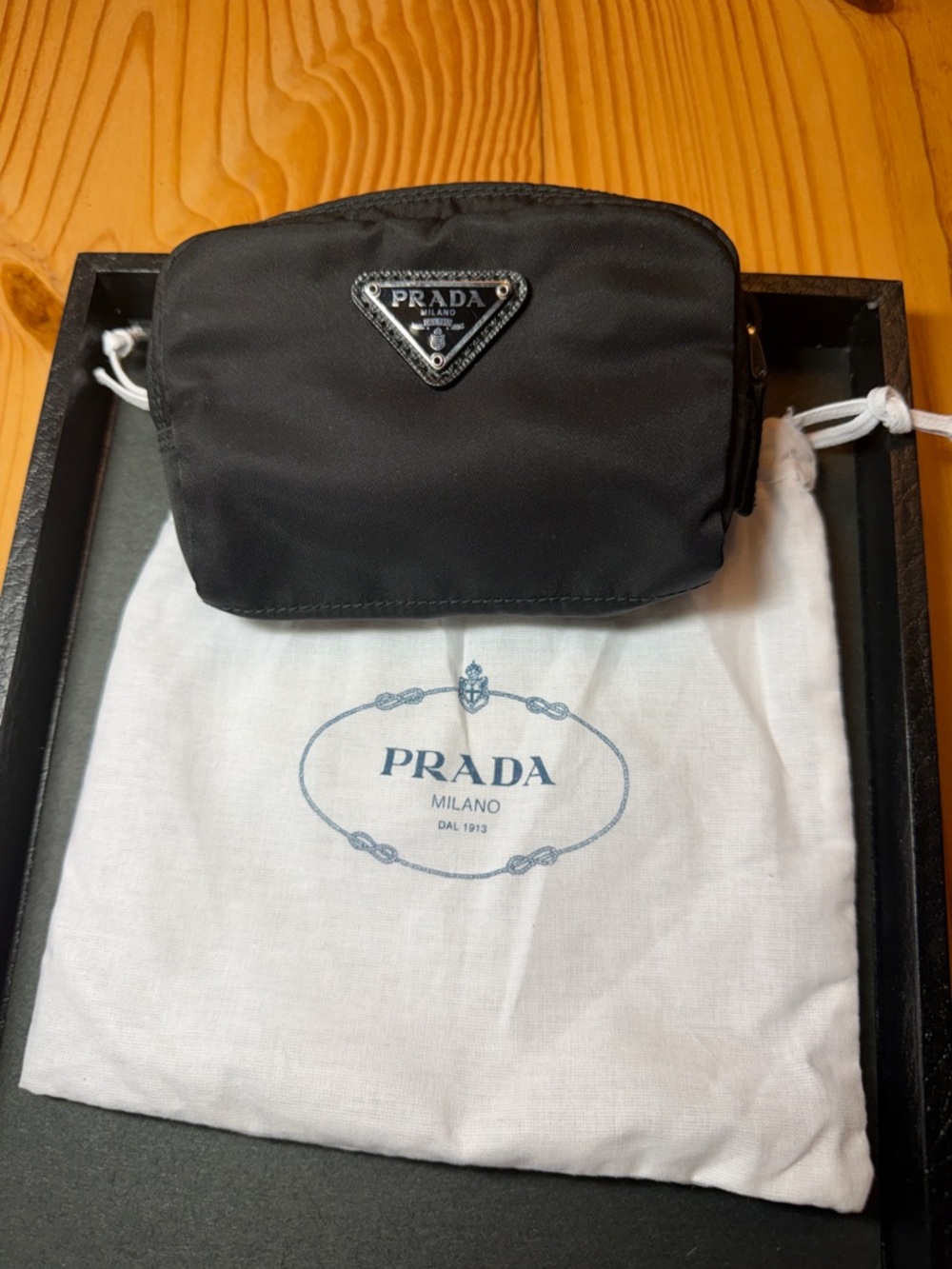 Prada Micro Black Nylon Pouch - Picture 10 of 16